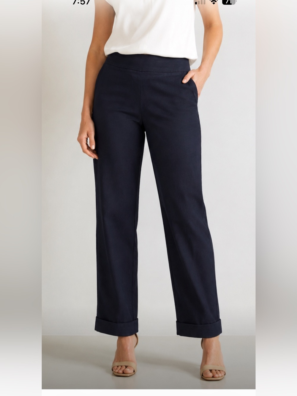 Tribal Classic Women's Navy Straight-Leg Pants